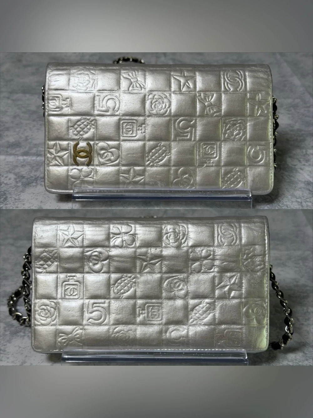 CHANEL vintage Metallic Lambskin 